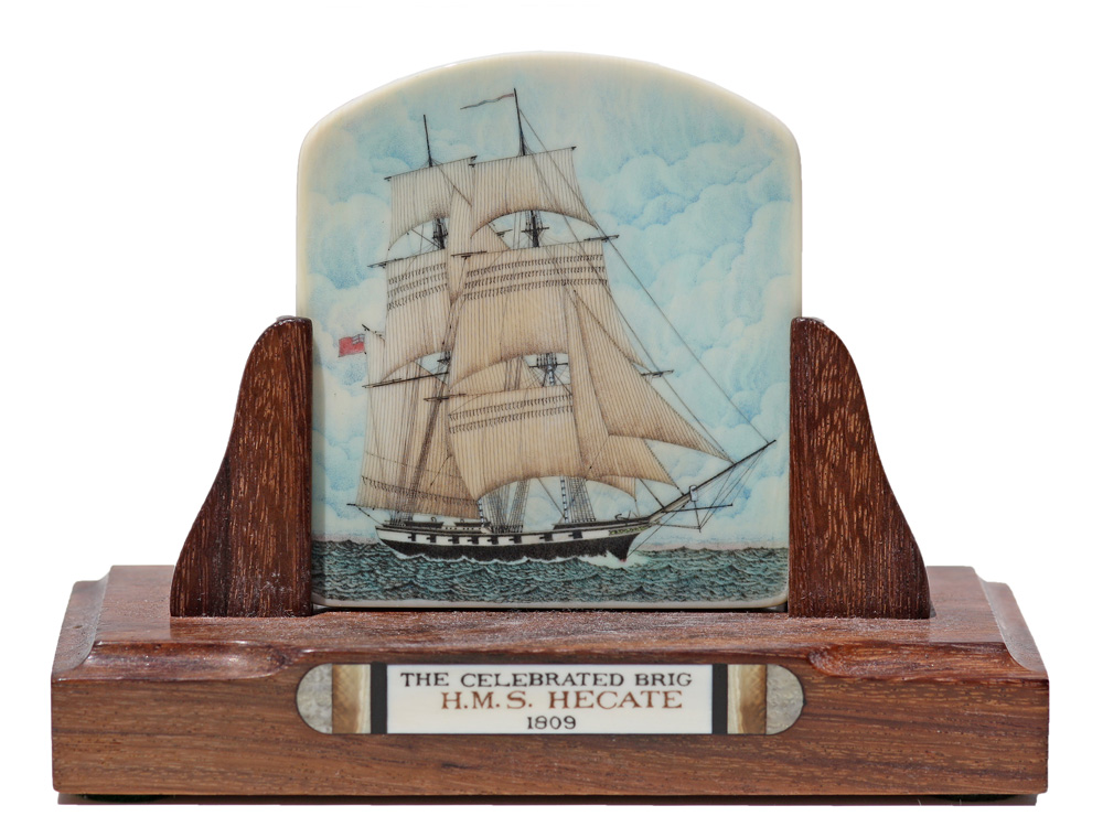 Joel Cowan Scrimshaw - The Celebrated Brig: H.M.S. Hectate 1809