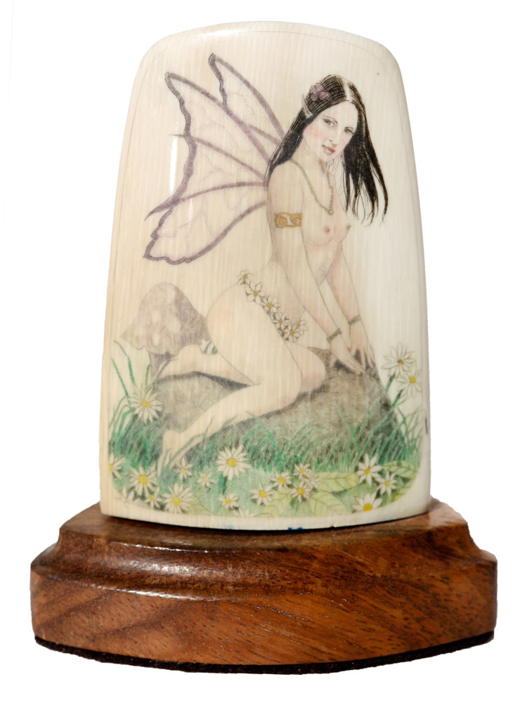 Michael Cohen Scrimshaw - Fairy at Rest