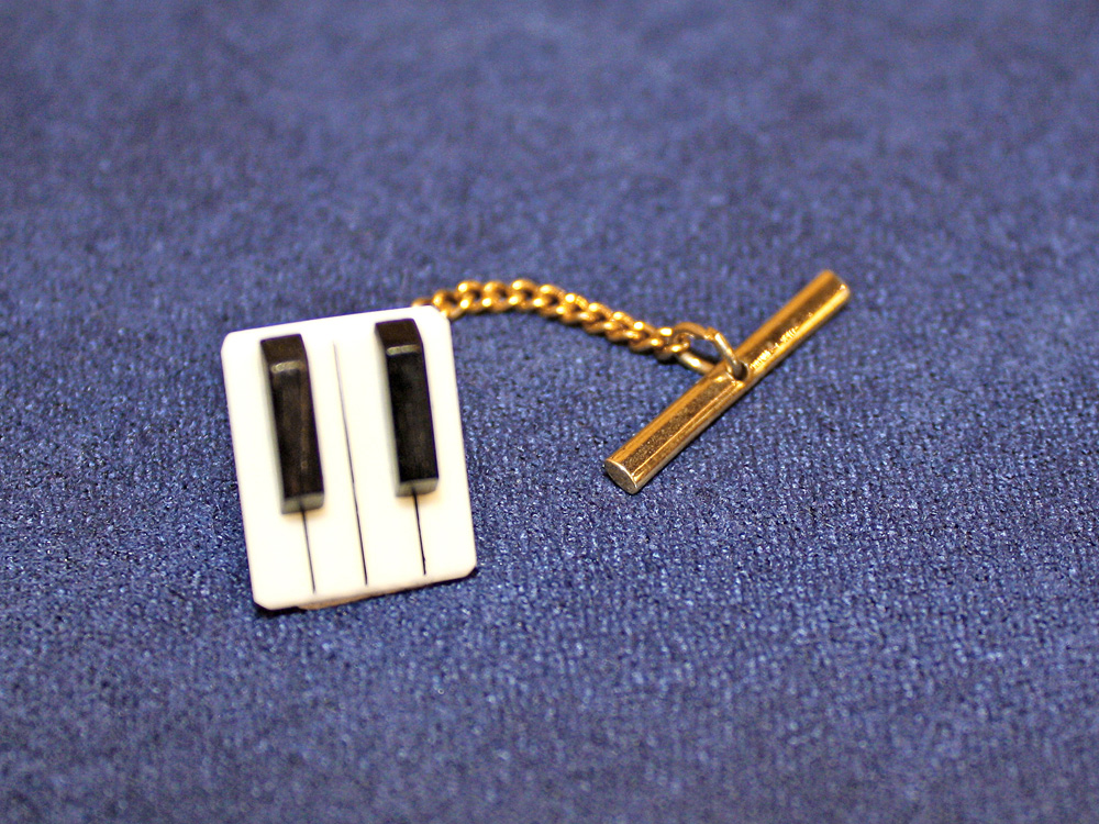 Jay Jackson - Piano Keyboard Ivory Tie Pin