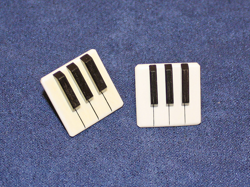 Jay Jackson - Piano Keyboard Ivory Earrings