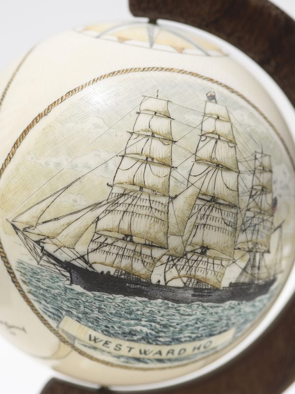 Kurt Sperry Scrimshaw - Scrimshaw Globe Donald McKay