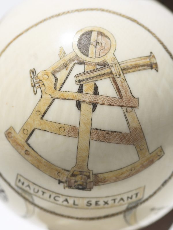 Kurt Sperry Scrimshaw - Scrimshaw Globe Donald McKay