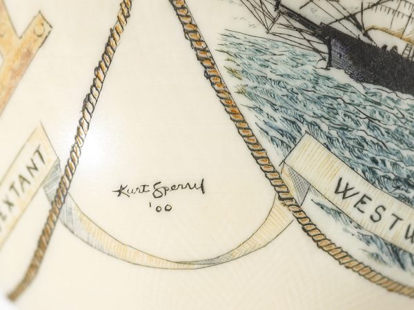 Kurt Sperry Scrimshaw - Scrimshaw Globe Donald McKay