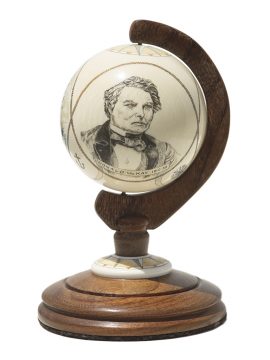 Kurt Sperry Scrimshaw - Scrimshaw Globe Donald McKay