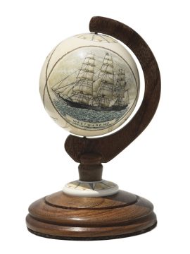 Kurt Sperry Scrimshaw - Scrimshaw Globe Donald McKay