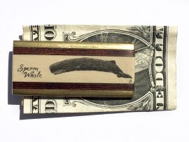 Scrimshaw Money Clip - Sperm Whale