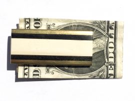 Mammoth Ivory Money Clip - Ebony Wood