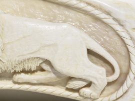 Armando Ramos Whale's Tooth Carving - Lion