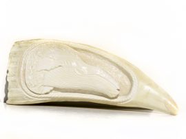 Armando Ramos Whale's Tooth Carving - Humpback Whale