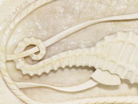 Armando Ramos Whale's Tooth Carving - Seahorse