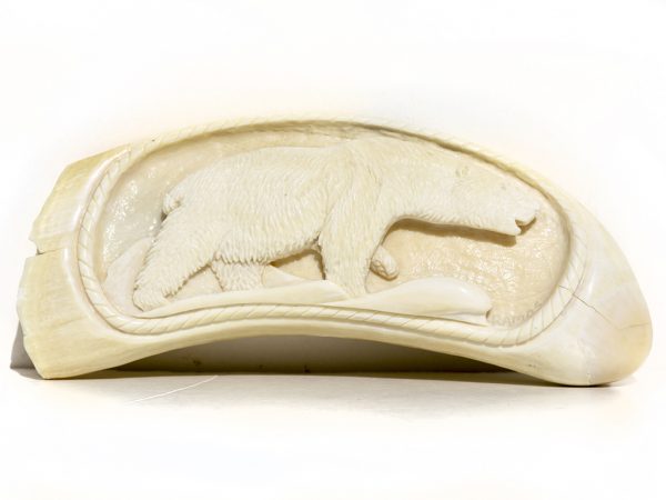 Armando Ramos Whale's Tooth Carving - Polar Bear