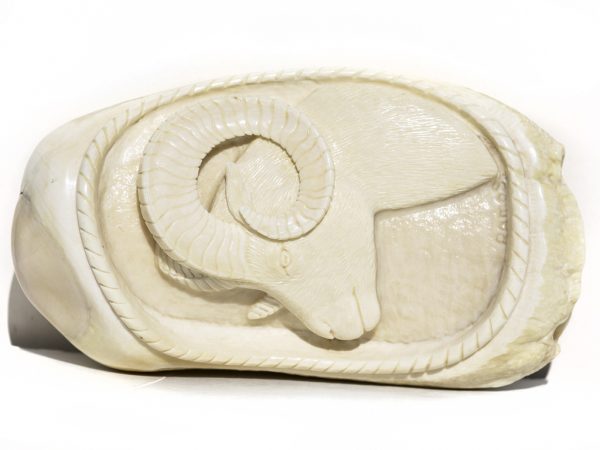 Armando Ramos Whale's Tooth Carving - Ram