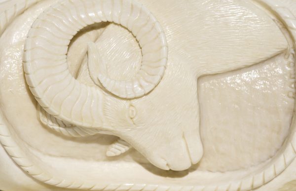 Armando Ramos Whale's Tooth Carving - Ram