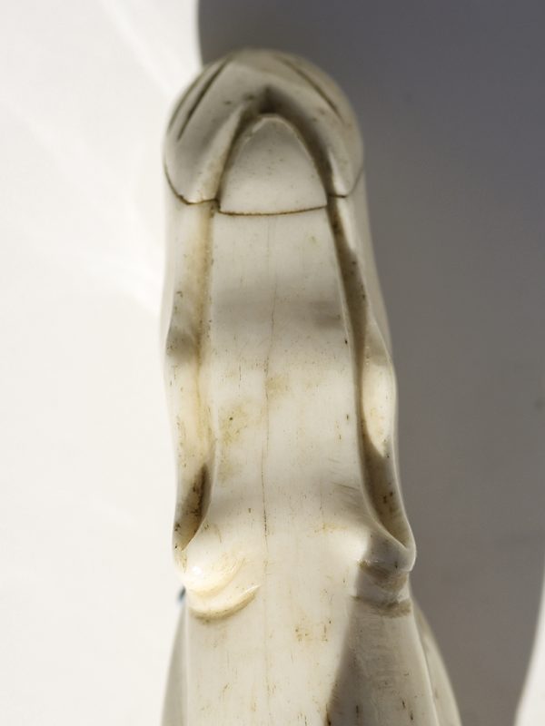 Carved Whalebone Walking Stick Handle - Unknown Artist