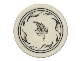 Single Leaf Ivory Poker Chip