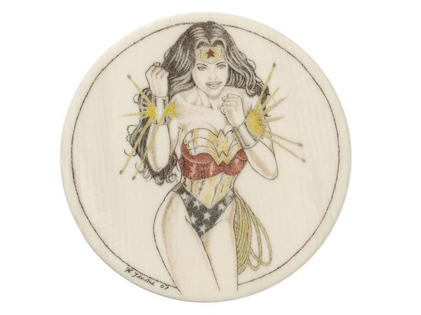 Howard Thomas Scrimshaw - Wonder Woman Ivory Poker Chip