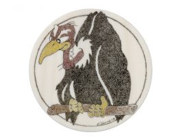 Howard Thomas Scrimshaw - Patience, Heck! Ivory Poker Chip