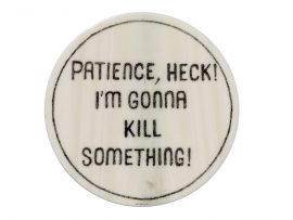 Howard Thomas Scrimshaw - Patience, Heck! Ivory Poker Chip