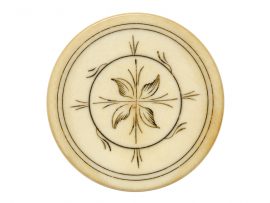 Four Leaf Ivory Poker Chip