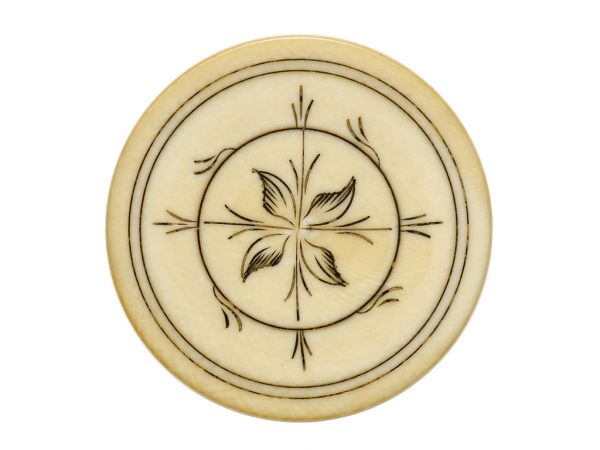 Four Leaf Ivory Poker Chip