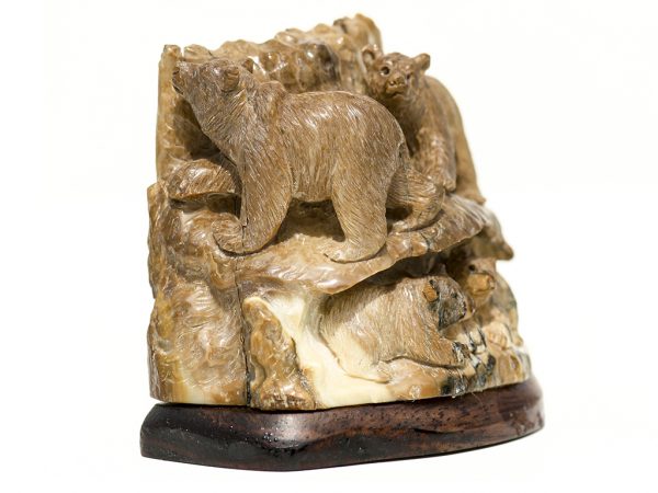 Mammoth Ivory Carving - Bears