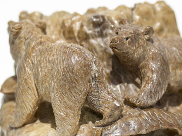 Mammoth Ivory Carving - Bears