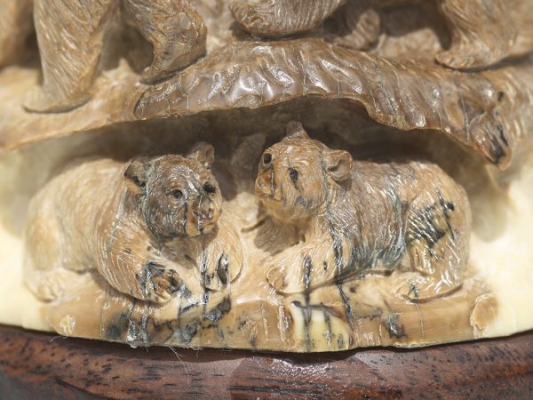 Mammoth Ivory Carving - Bears