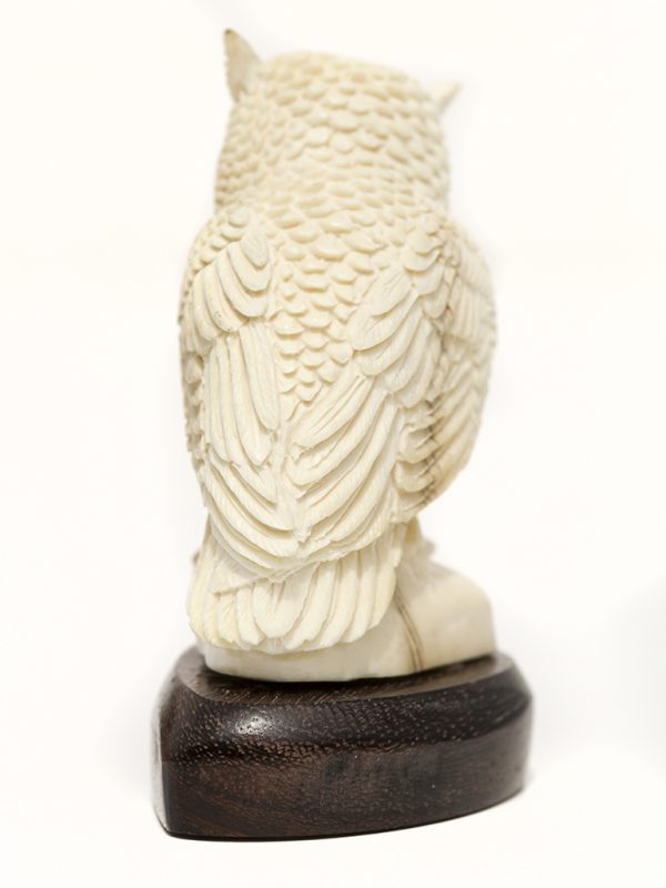 Mammoth Ivory Carving - Perched Owl