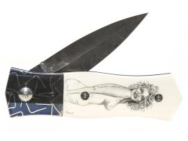 Beautiful Blonde Scrimshaw Knife