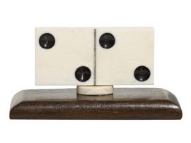 David Smith Scrimshaw - Osprey on Antique Ivory Domino