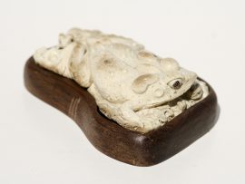 Unknown Artist - Ancient Walrus Jawbone Carving - Frogs and Tadpoles