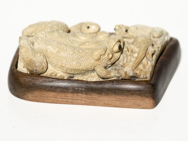 Unknown Carver - Frog Family with Tadpoles