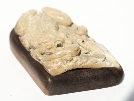 Unknown Carver - Frog Family with Tadpoles