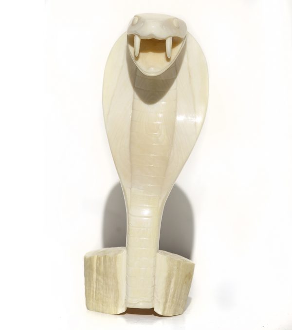 Armando Ramos Whale Tooth Carving - Deadly Cobra