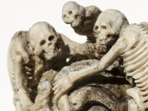 Unknown Artist - Antler Carving - Tree of Skulls