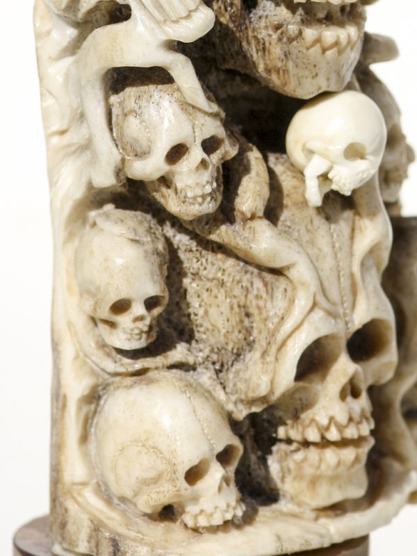Unknown Artist - Antler Carving - Tree of Skulls
