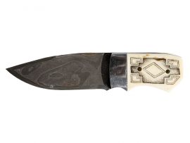 Bob Hergert Scrimshaw - Cowboy Scrimshaw Miniature Knife