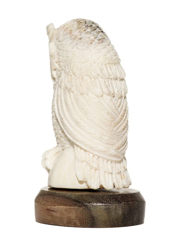 Unknown Artist - Antler Carving - Great Horned Owl