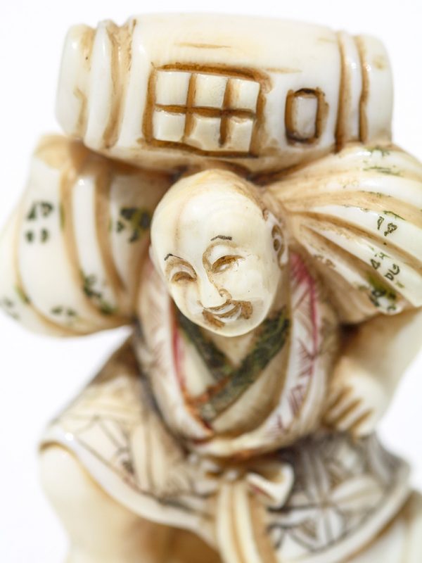 Unknown Artist - Man With Water Jug Netsuke