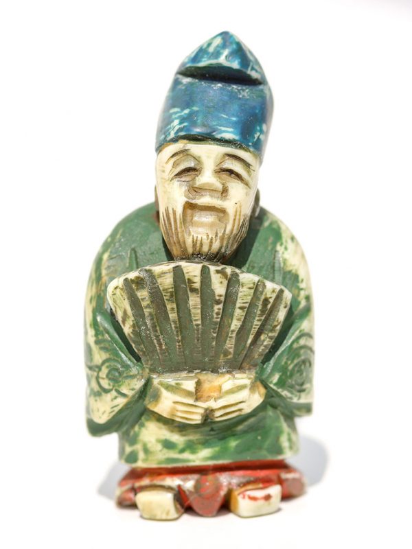 Unknown Carver - Man and Fan Netsuke