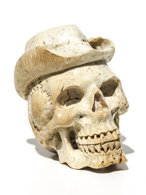 Unknown Carver - Cowboy Hat Skull