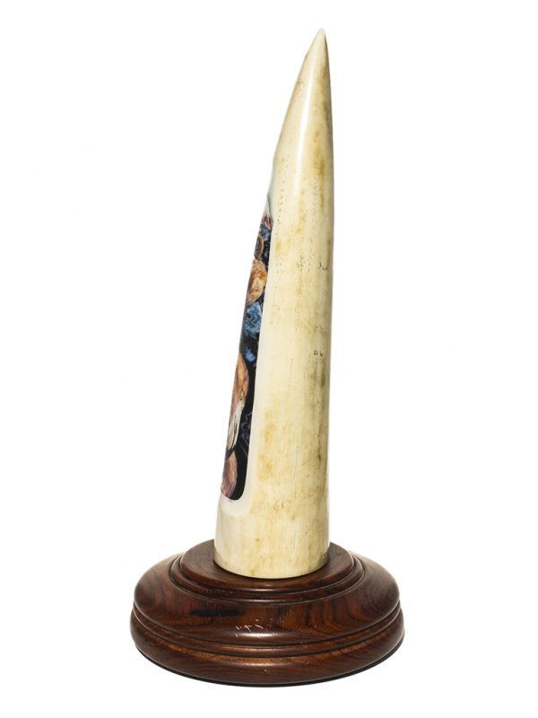 Byrne Scrimshaw - Preening Flamingo Group - Scrimshaw Collector