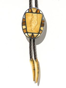 Fossil Ivory Bolo in Sterling Silver - Scrimshaw Collector