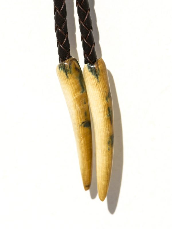 Fossil Ivory Bolo in Sterling Silver - Scrimshaw Collector