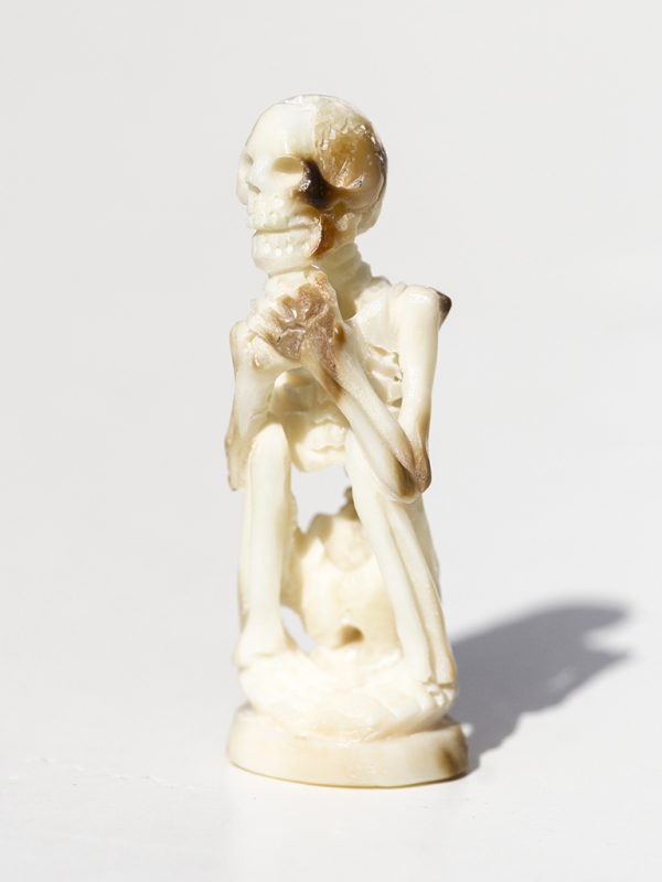 Unknown Artist - Yoga Pose Skeleton Carving - Scrimshaw Collector