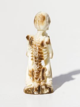 Unknown Artist - Yoga Pose Skeleton Carving - Scrimshaw Collector
