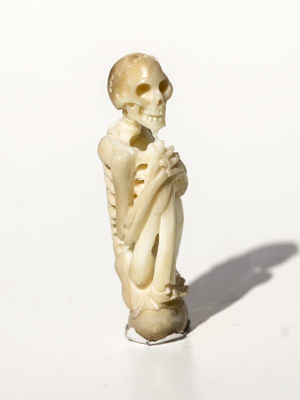 Unknown Artist - Yoga Pose Skeleton Carving - Scrimshaw Collector