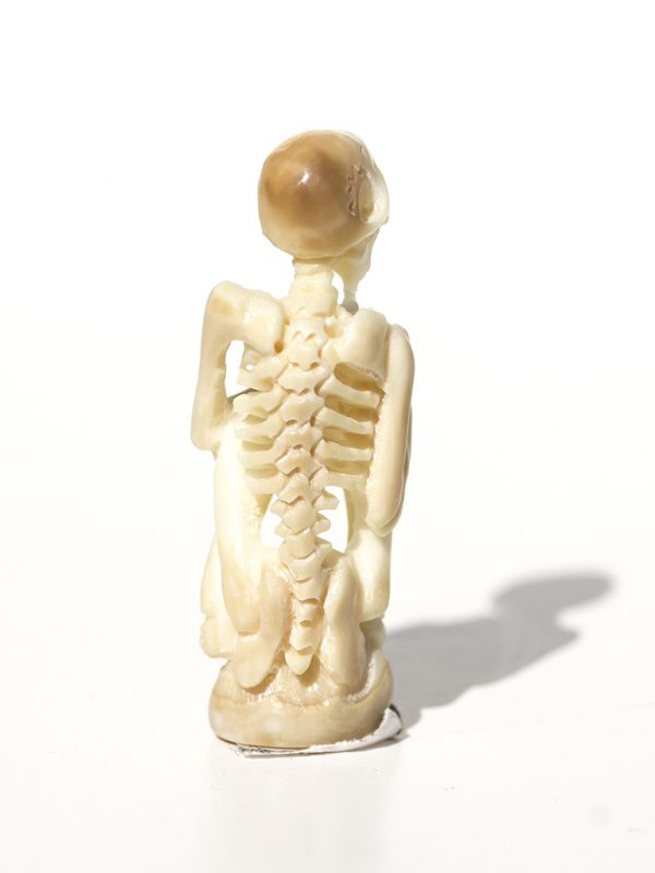 Unknown Artist - Yoga Pose Skeleton Carving - Scrimshaw Collector