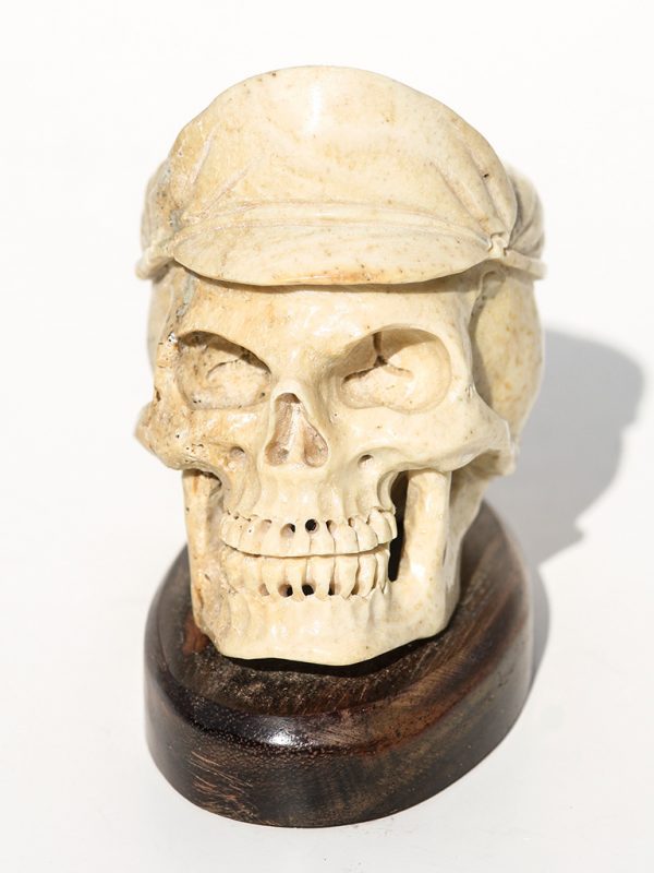 Unknown Artist - Skull with Motorcycle Cap