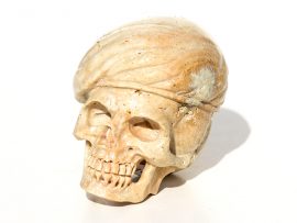 Unknown Artist - Carved Skull with Beret